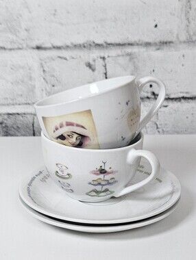 Judith Glover Spice of Life Teacup Saucer Set of 2 Ladies Friends Tea